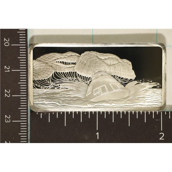28.9 GRAMS PROOF STERLING SILVER "APOLLO 7"  INGOT