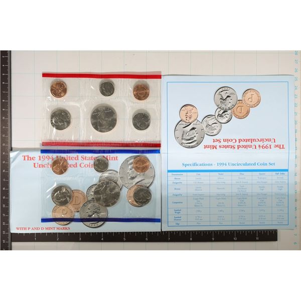 1994 US MINT SET (UNC) P/D (WITH ENVELOPE) WITH