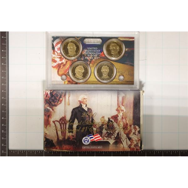 2010 US PRESIDENTIAL DOLLAR 4 COIN PF SET WITH BOX
