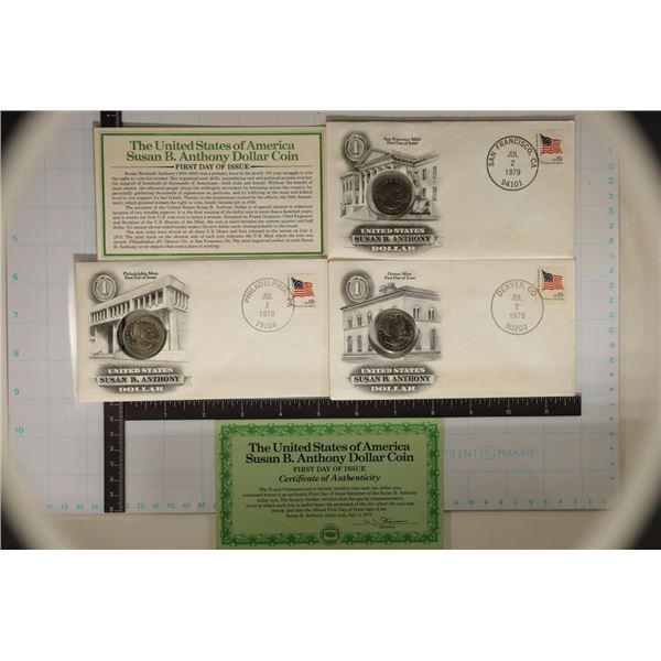 1979-P/D/S SUSAN B. ANTHONY FDC SET