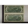 Image 2 : 2-1976 US $2 FRN'S CU WITH CONSECUTIVE SERIAL #'S