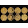 Image 1 : 8 PRESIDENTIAL SOUVENIR PF TOKENS 1 1/2" IN HARD