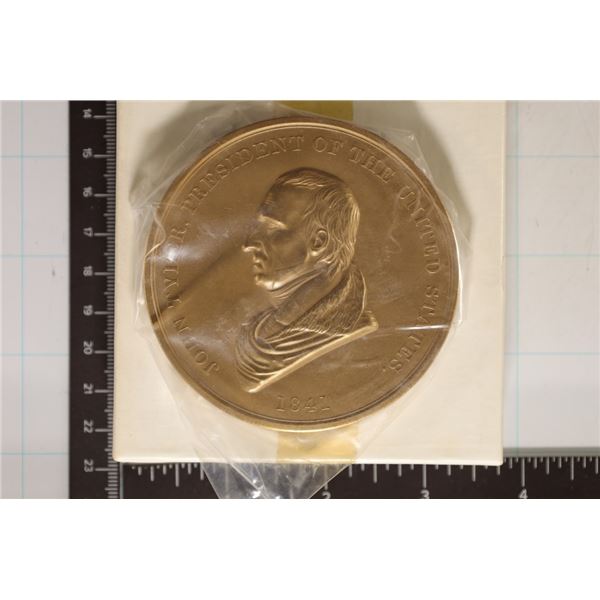 7.5 OZ. BRONZE "JOHN TYLER" 3" PRESIDENTIAL BRONZE
