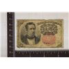 Image 1 : 1874 US 10 CENT FRACTIONAL CURRENCY