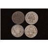 Image 2 : 1853, 76, 84 & 1891 SILVER SEATED IN LIBERTY DIMES