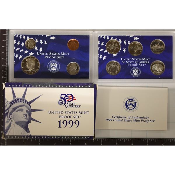1999 US PROOF SET (WITH BOX) WITH CERTIFICATE