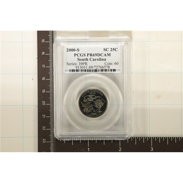 2000-S SOUTH CAROLINA QUARTER PCGS PR69 DCAM