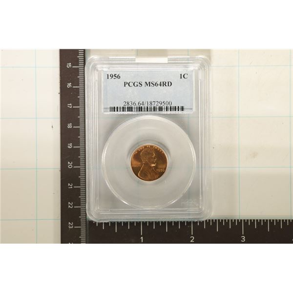 1956 LINCOLN WHEAT CENT PCGS MS64RD