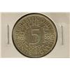 Image 1 : 1959-G GERMAN SILVER AU/UNC 5 MARK .2251 OZ. ASW