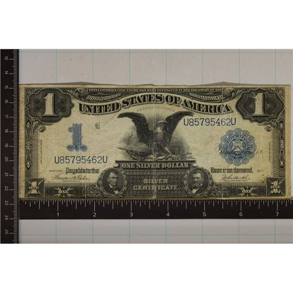 1899 US $1 BLACK EAGLE SILVER CERTIFICATE LARGE