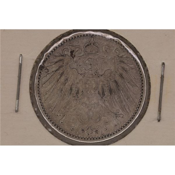 1915-A GERMAN SILVER 1 MARK .1606 OZ. ASW