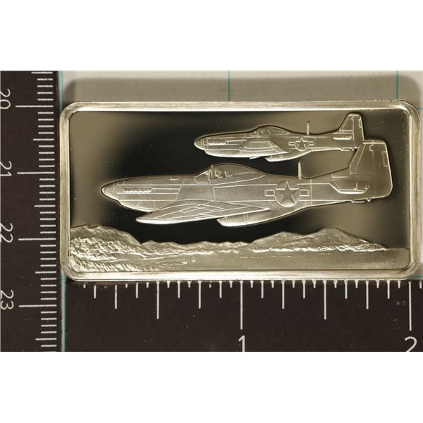 1.03 OZ. PROOF STERLING SILVER WAR PLANE INGOT