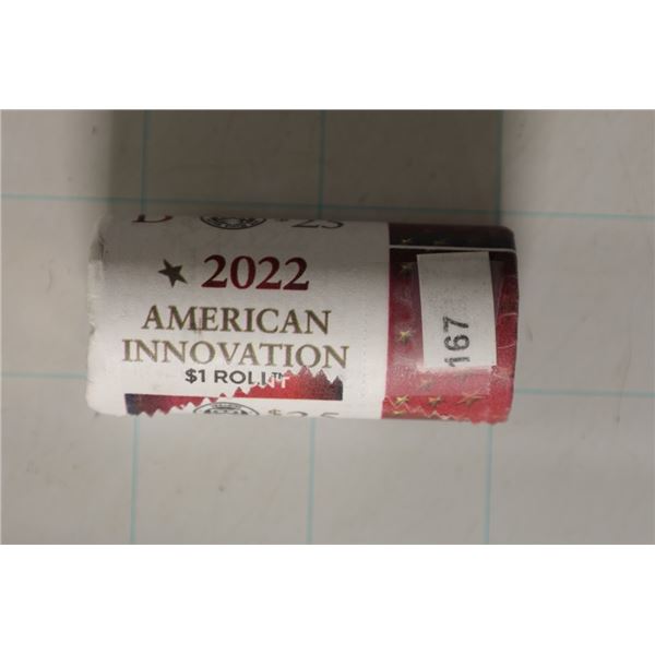 2022-D SOLID DATE $25 ROLL OF AMERICAN INNOVATION