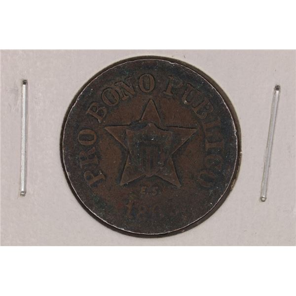 1863 CIVIL WAR TOKEN. PRO BONO PUBLICO ON THE