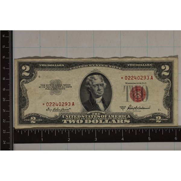 1953-A US $2 RED SEAL STAR NOTE