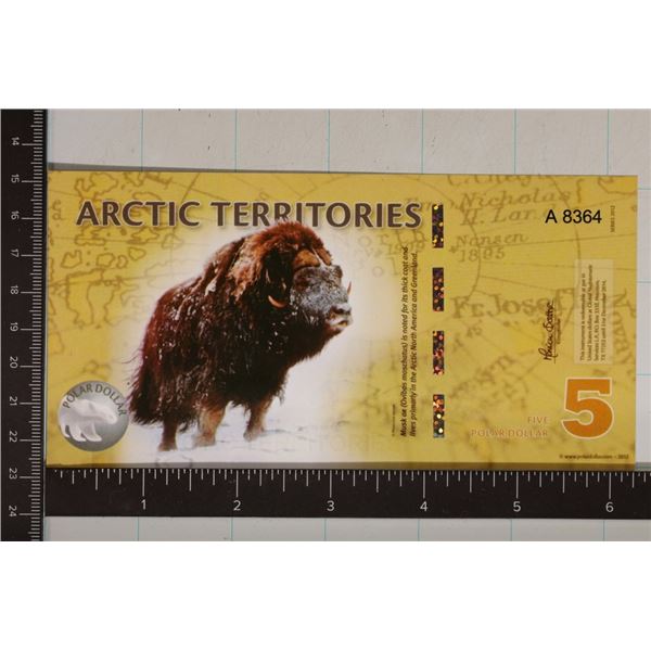 2012 ARCTIC TERRITORIES 5 POLAR DOLLARS CRISP UNC