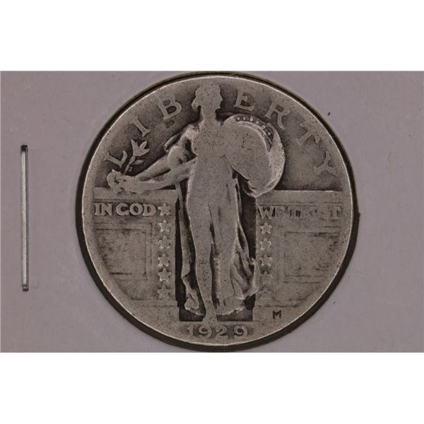 1929 SILVER STANDING LIBERTY QUARTER