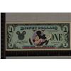 Image 1 : 1987 DISNEY $1 CRISP UNC COLORIZED BILL "MICKEY"