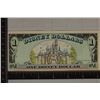 Image 2 : 1987 DISNEY $1 CRISP UNC COLORIZED BILL "MICKEY"