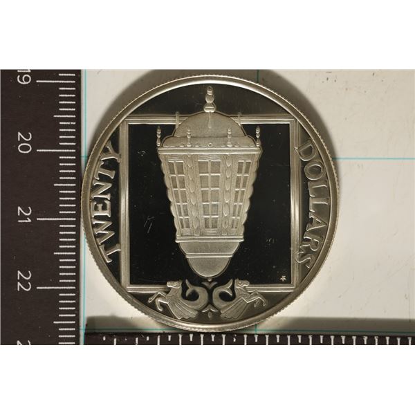 1985 BRITISH VIRGIN ISLANDS PROOF SILVER $20 COIN