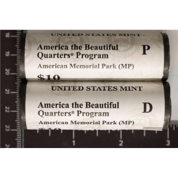 2019-P & D SOLID DATE $10 ROLLS OF AMERICA THE