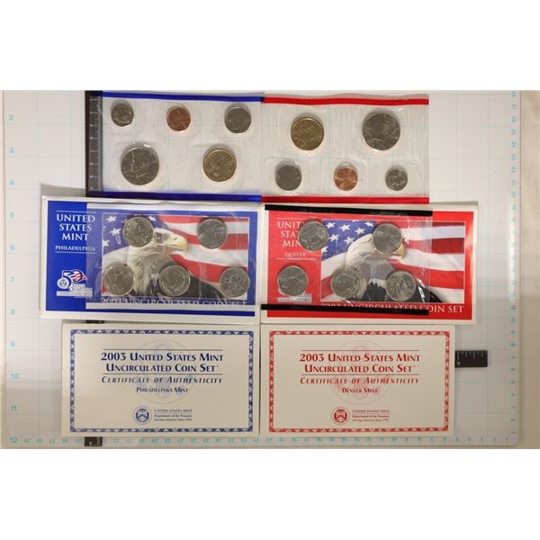 2003 US MINT SET (UNC) P/D (WITH ENVELOPES) AND