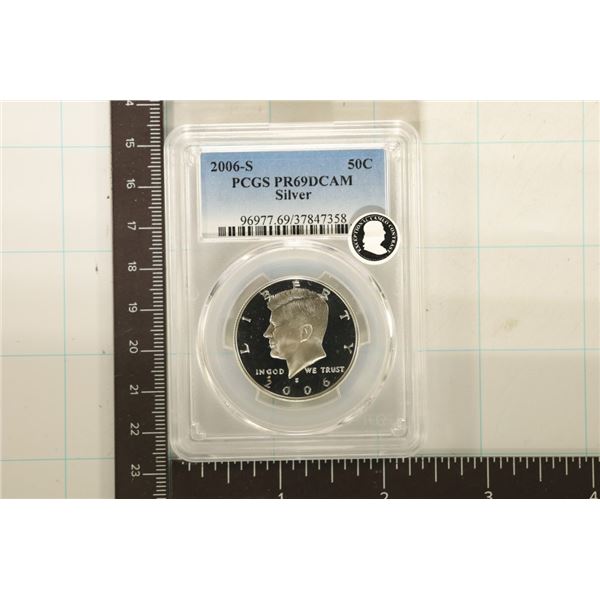 2006-S SILVER KENNEDY HALF DOLLAR PCGS PR69 DCAM