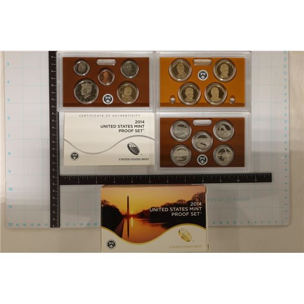 2014 US PROOF SET (WITH BOX) 14 PIECES