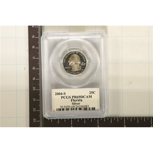 2004-S SILVER FLORIDA QUARTER PCGS PR69 DCAM