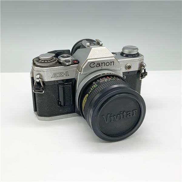 Canon AE-1 35mm Film Camera with Vivitar 28mm f/2.8 Lens