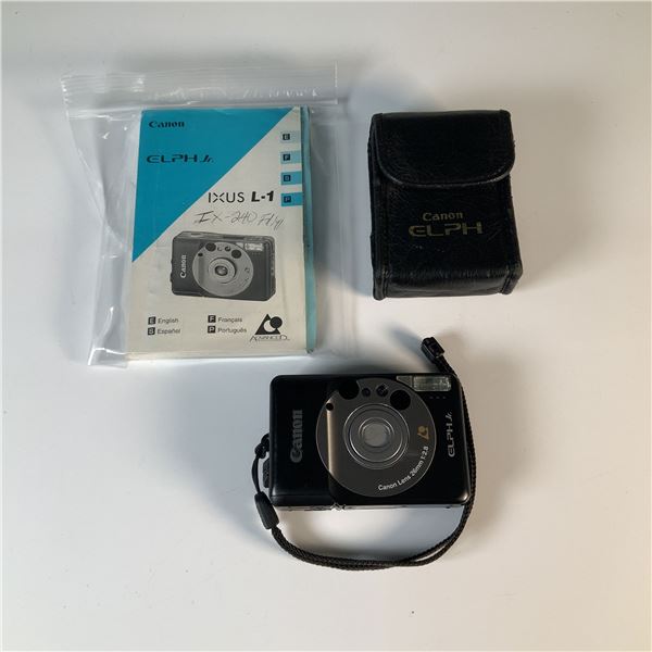 Canon ELPH Jr. APS Film Camera with 26mm Lens and Case