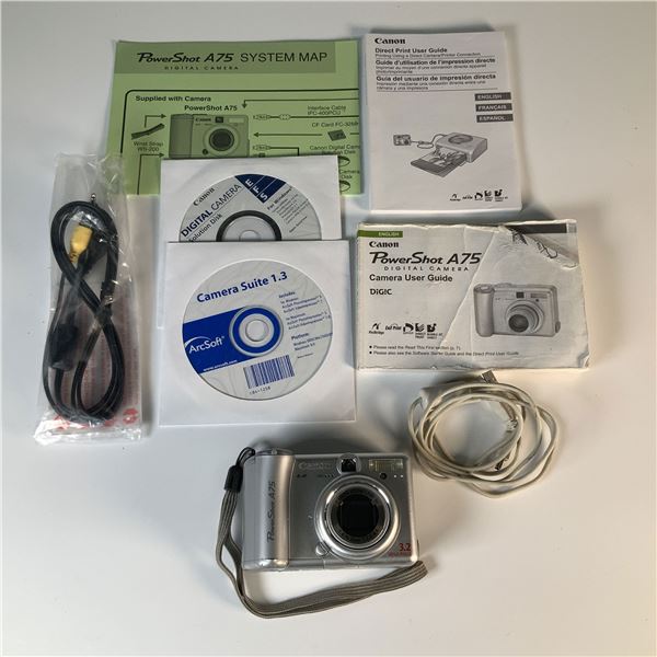 Canon PowerShot A75 Digital Camera 3.2 Megapixels with Box