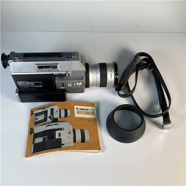 Canon Super 8 Auto Zoom 814 Camera with Box and Accessories