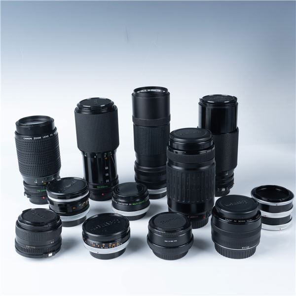 18pc Collection of Canon Camera Lenses