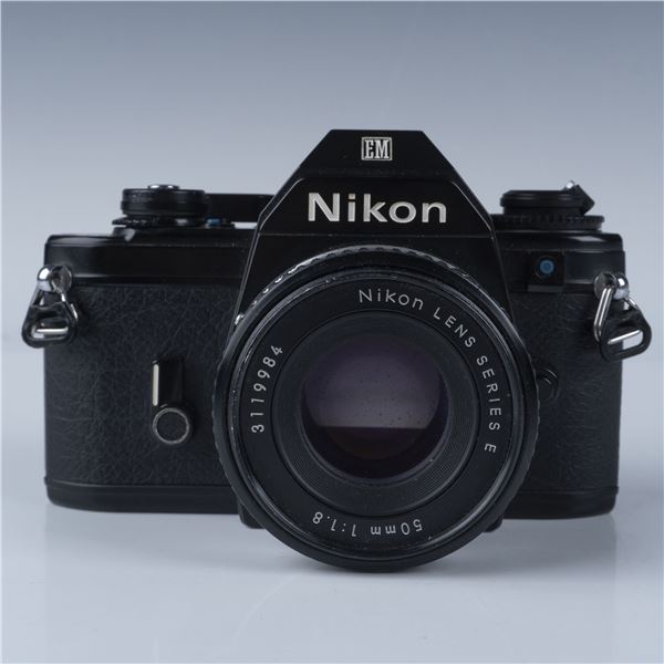 Nikon EM 35mm Film Camera, 50mm f/1.8 Nikon Lens