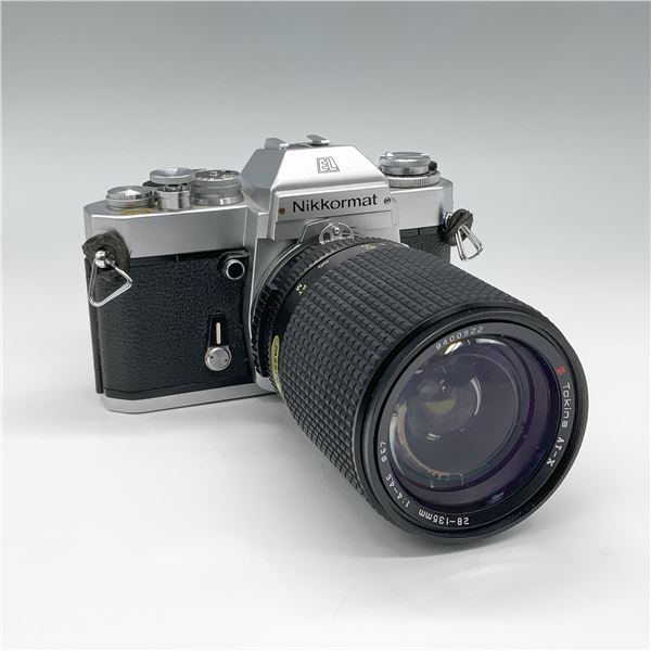 Nikon Nikkormat EL Camera with Tokina AT-X 28-135mm Lens