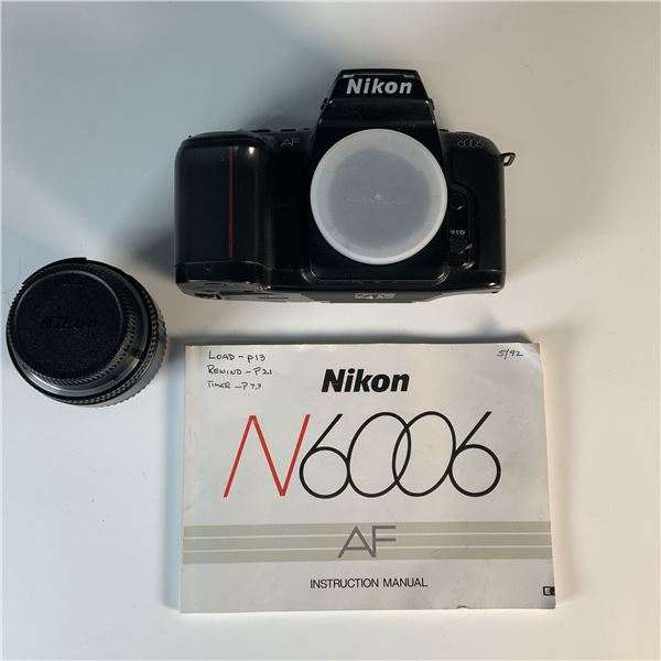2pc Nikon N6006 AF 35mm Camera with Nikon AF Nikkor 24mm
