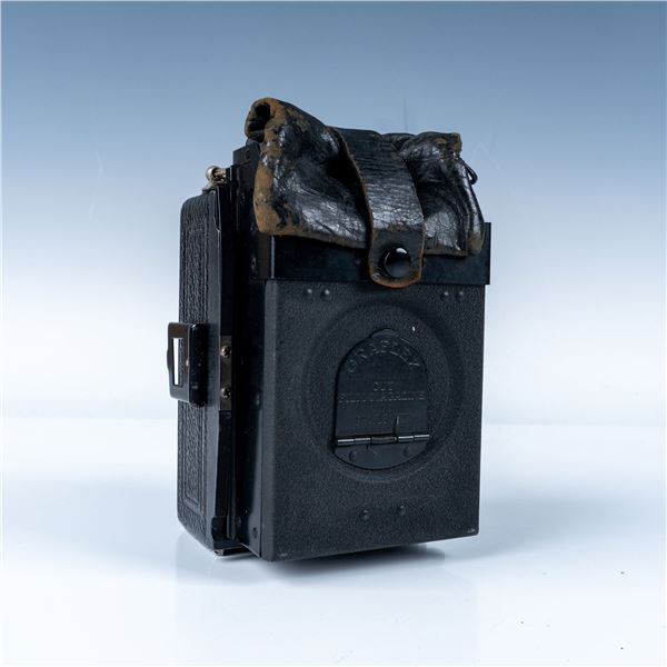 R.B. Graflex Folding Camera with Leather Carrying Strap
