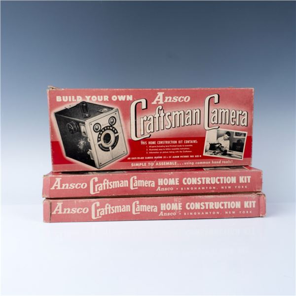 3 pc Ansco Craftsman Camera Home Construction Kits