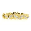 Image 4 : Vintage 18k Gold & Platinum 5.0 ctw Old Diamond Etched Floral Statement Bracelet