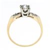 Image 8 : Antique Edwardian 14K TT Gold 0.53 ctw Cushion Peruzzi Cut Diamond Engagement Ri