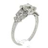 Image 9 : Antique Art Deco Platinum 1.29 ctw GIA Old Mine Diamond Engraved Engagement Ring