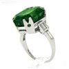Image 9 : Vintage Platinum 12.16 ctw AGL Emerald Cut Colombian Emerald Diamond Cocktail Ri