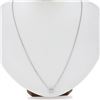 Image 2 : NEW 14k White Gold 0.81 ctw GIA Oval Diamond Solitaire Pendant & Adjustable Chai