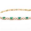 Image 3 : 23.54 ctw Emerald and 2.04 ctw Diamond 14K Yellow Gold Necklace with White Ename