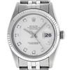 Image 1 : Rolex Mens Stainless Steel Silver Diamond Dial 36MM Datejust Wristwatch