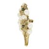 Image 5 : Estate 14k Gold Ruby Emerald Sapphire & Pearl Multi Flower Bouquet Brooch Pin