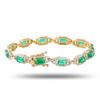 Image 2 : 5.41 ctw Emerald and 1.65 ctw Diamond 18K Yellow Gold Bracelet