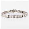 Image 1 : 9.67 ctw Diamond 14K White Gold Tennis Bracelet