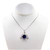 Image 1 : 12.82 ctw DARK Tanzanite and 2.31 ctw Diamond 14K White Gold Pendant